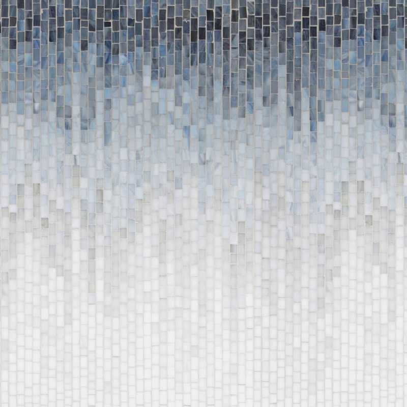 Tilery ombre grey glass mosaic